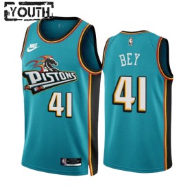 Dres Detroit Pistons Saddiq Bey 41 Nike 2022-23 Classic Edition Teal Swingman - Dječji